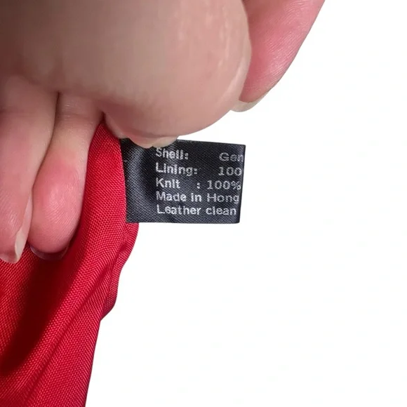 Vintage Michael Hoban North Beach Leather Red Cropped Style zip up Jacket SZ 5/6 - Picture 6 of 11